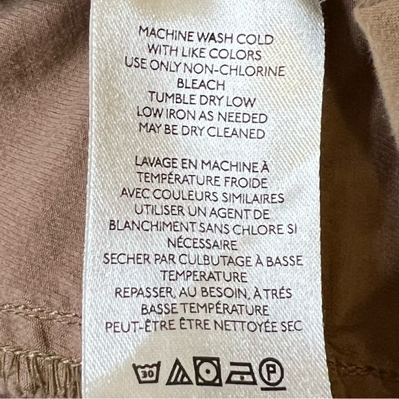 Anthropologie High Rise Pants With Paper Bag Waist & Embroidered Pockets Size 4 - Picture 12 of 13